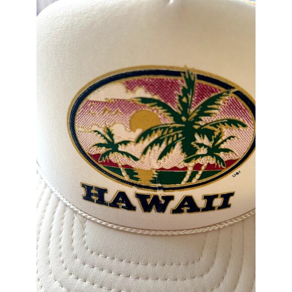 Vintage Nissun Cap Hawaii Snapback Trucker Hat Mesh Back Beach Summer Palm Trees - Picture 3 of 5